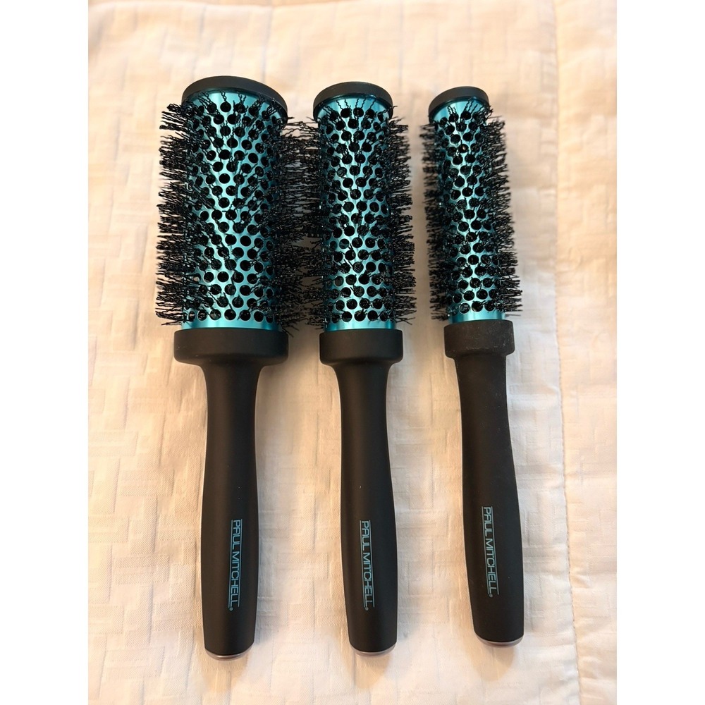 Paul Mitchell Neuro Round Thermal Hair Brush Set 3 Sizes‎ Teal Titanium Vented